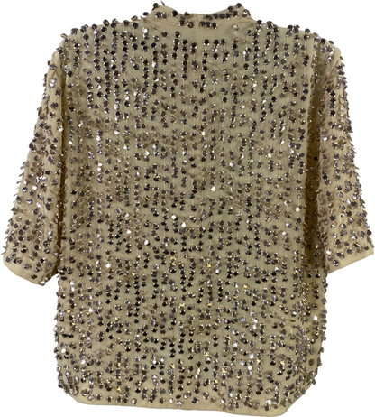 Coldwater Creek Women’s Beige All That Glitter Evening Jacket - 8 image 2
