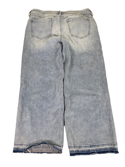 NYDJ Women's Light Wash Distressed Teresa Wide Leg Jeans - 12 image 2