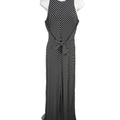 White House Black Market Women's Black/White Sleeveless Lined Maxi Dress - XS