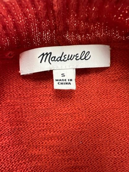 Madewell Women's Orange Long Sleeve Open Cardigan Sweater - S image 3