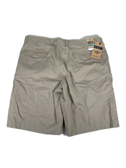 Dockers Men's Beige Flat Front Khaki Shorts - 36 image 2