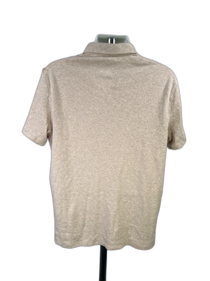 APT 9 Men's Beige Premier Flex Short Sleeve Polo Shirt - L image 2