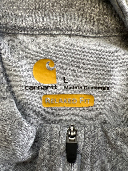 Carhartt Men's Gray 1/4 Zip Relaxed Fit Long Sleeve Pullover Shirt - L image 3