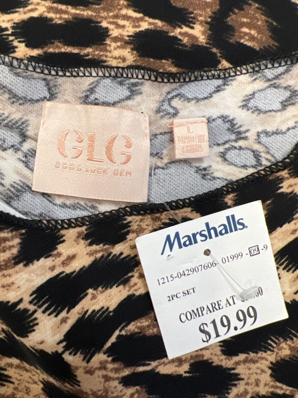 GLG Women's Brown Animal Print Sleeveless Stretch Top - L image 3