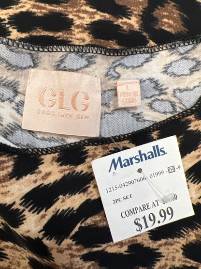 GLG Women's Brown Animal Print Sleeveless Stretch Top - L image 3