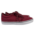 Vans Men's Burgundy/Red Lace Up Low Top Canvas Sneakers - 10
