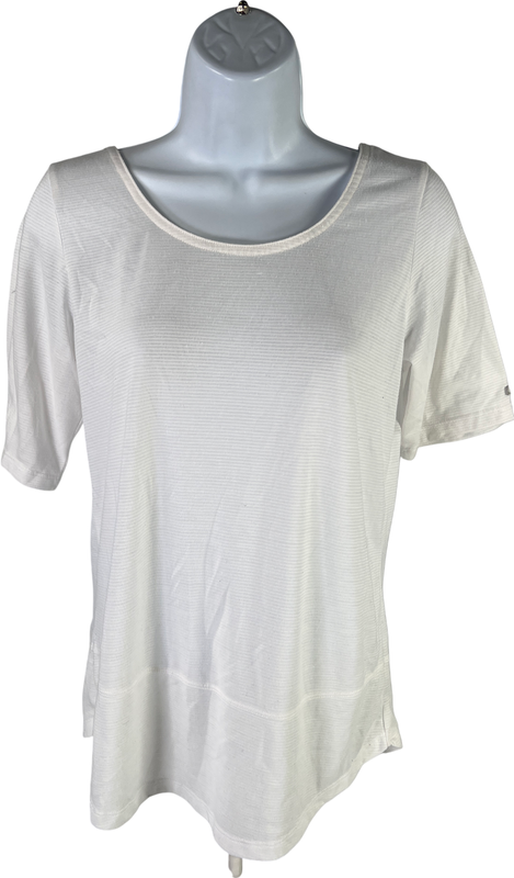 Columbia Women’s White Anytime Casual Criss Cross Back Short Sleeve T-Shirt - S