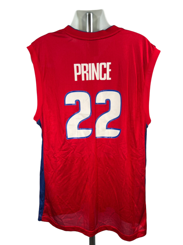 Reebok Men's Red/Blue NBA Authentics Detroit Pistons Tayshaun Prince Jersey - XL image 2