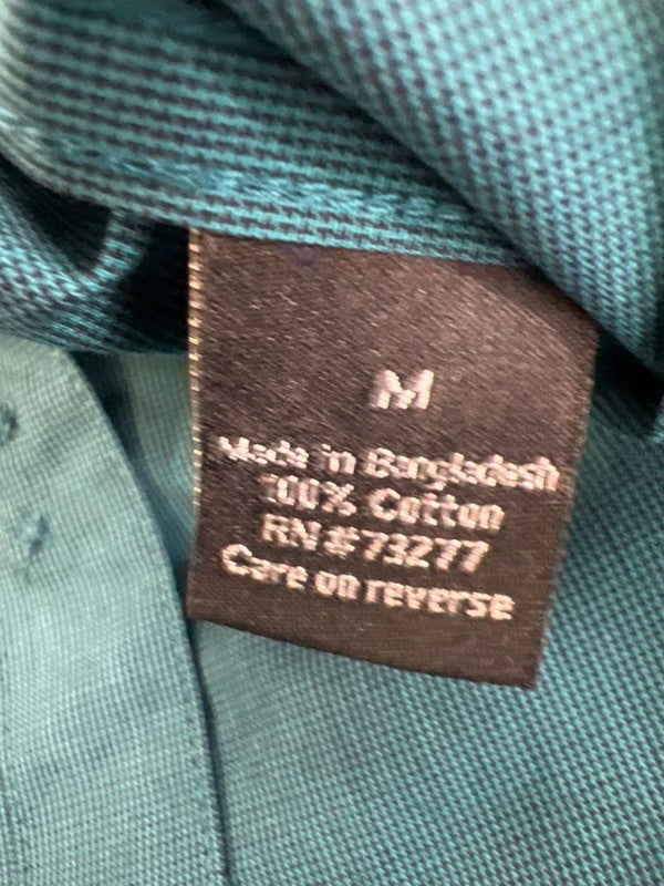 Apt 9 Men's Blue Long Roll Sleeve Button Up Shirt - M image 4