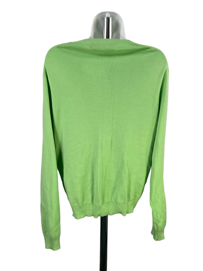Polo Ralph Lauren Women's Green V Neck Long Sleeve Sweater - M image 2