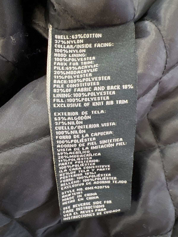 1 Madison Expedition Womens Black Double Zip Insulated Heritage Parka Jacket - M image 4