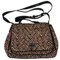 Vera Bradley Women's Brown/Black Zebra Print Crossbody Purse