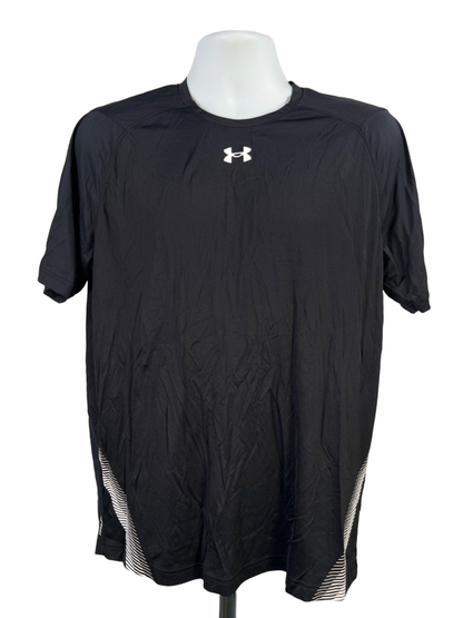 Under Armour Men's Black Iso-Chill Logo Mesh Short Sleeve Athletic Shirt - L