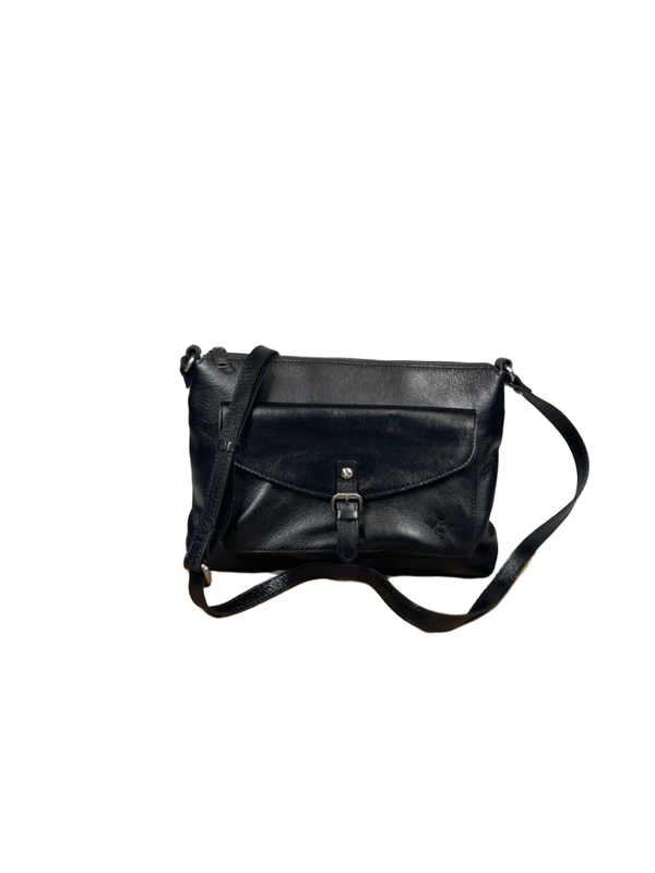 Patricia Nash Women's Black Leather Avellino Crossbody Purse W/ Dust Cover