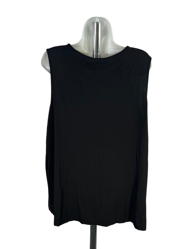 J Jill Women's Black Wearever Scoop Neck Sleeveless Blouse - XL image 2