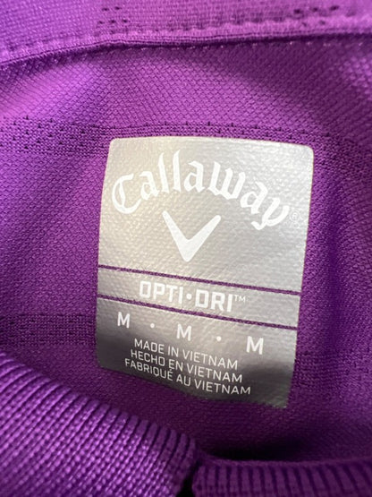 Callaway Men's Purple Opti-Dri Short Sleeve Golf Polo Shirt - M image 3