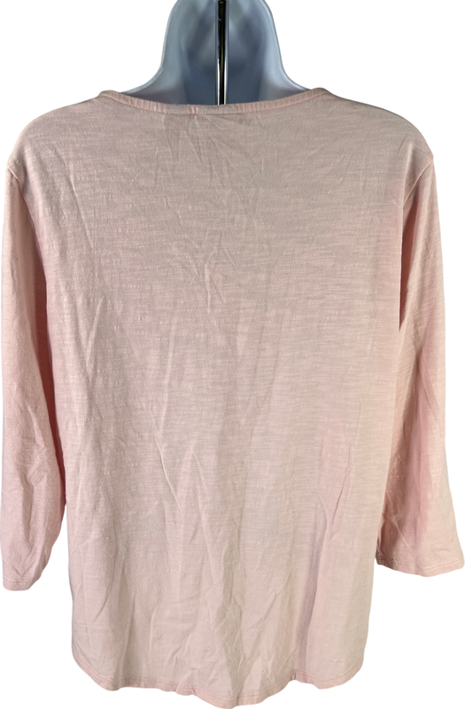 Chico’s Women’s Pink 1/2 Sleeve V-Neck T-Shirt - 1/US M image 2