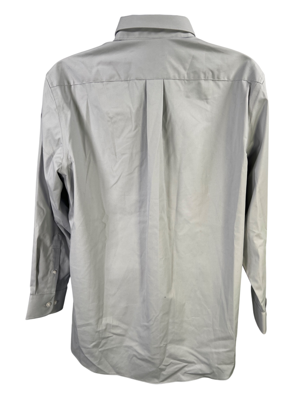 Stafford Men's Gray Sweat Repel Regular Fit Long Sleeve Button Up Shirt - L image 2