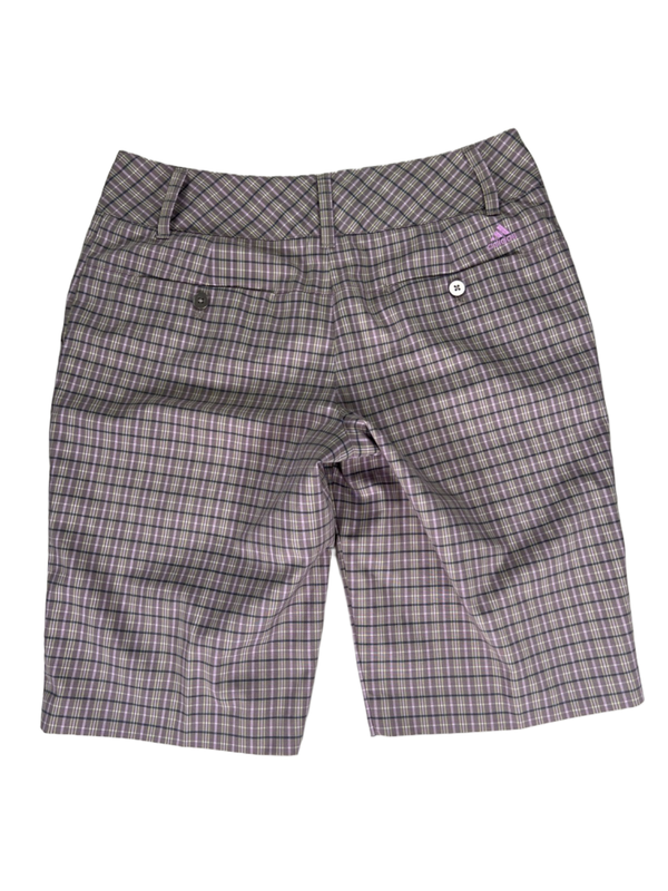 Adidas Women’s Purple Plaid Bermuda Golf Shorts - 4 image 2