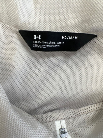 Under Armour Women's White Loose Fit Windbreaker Pullover Vest - M image 3