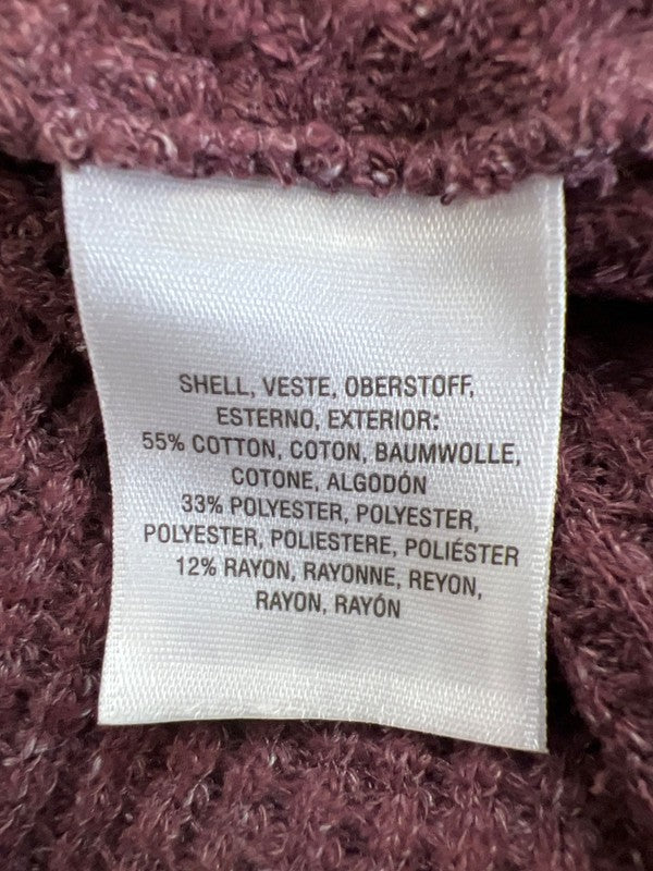 Anthropologie 9-H15 Women’s Purple Waffle Knit Cowl Neck Sweater - XS image 4