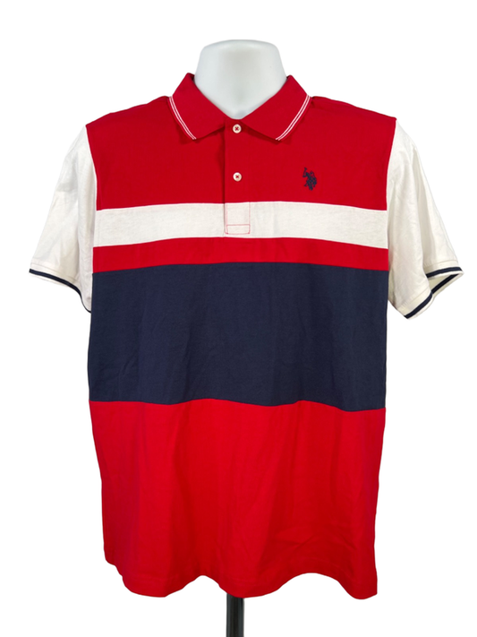 U.S. Polo Assn Men's Red Short Sleeve Polo Shirt - M
