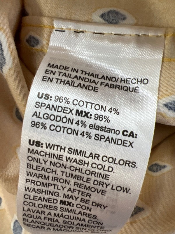 Chico's Women's Yellow/Gold 3/4 Sleeve V-Neck Pullover Blouse - 3/US 16 image 4