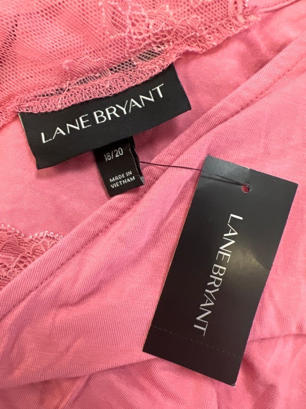 Lane Bryant Women's Pink Lace Detail Sleeveless A-Line Midi Dress - 18/20 image 3