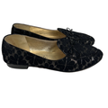 Kate Spade Women's Black/Gold Metallic Floral Slip On Devi Loafer Flats - 7.5