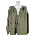Aerie Women's Green Easy Street V Neck Oversized Pullover Sweatshirt - S