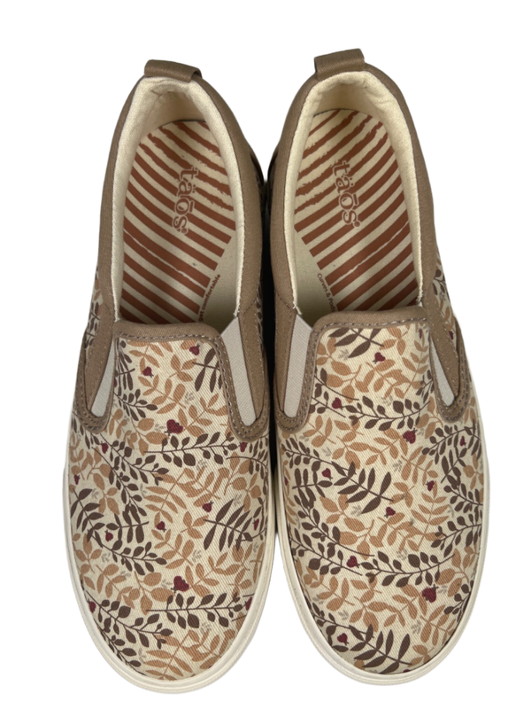 Taos Women's Beige Branch Rubber Soul Slip On Sneakers - 8 image 3