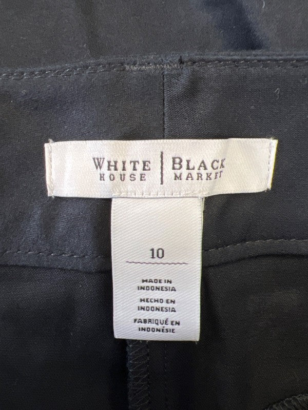 White House Black Market Women's Black Basic Cuffed Shorts - 10 image 3