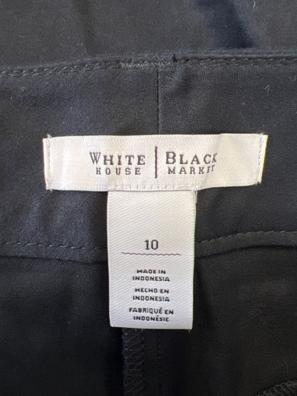 White House Black Market Women's Black Basic Cuffed Shorts - 10 image 3