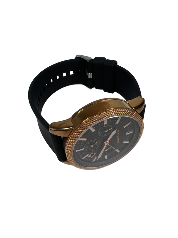 Michael Kors Mens Black/Gold-Tone Oversized Billie MK824 Watch -Working Battery image 2
