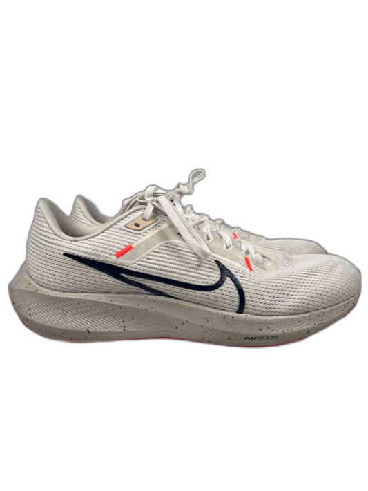 Nike Air Men's White Zoom Pegasus 40 Lace Up Road Running Athletic Shoes - 10.5