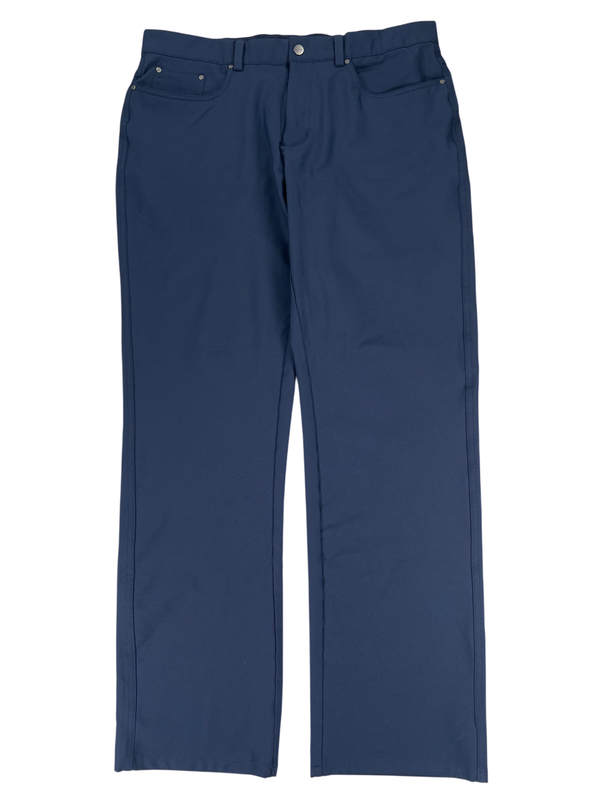 Greg Norman Men's Blue Straight Leg Active Golf Pants - 34x30