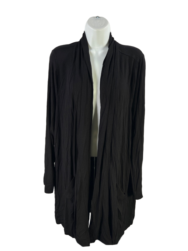 Torrid Women's Black Super Soft Knit Open Front Long Sleeve Cardigan - 3 Plus