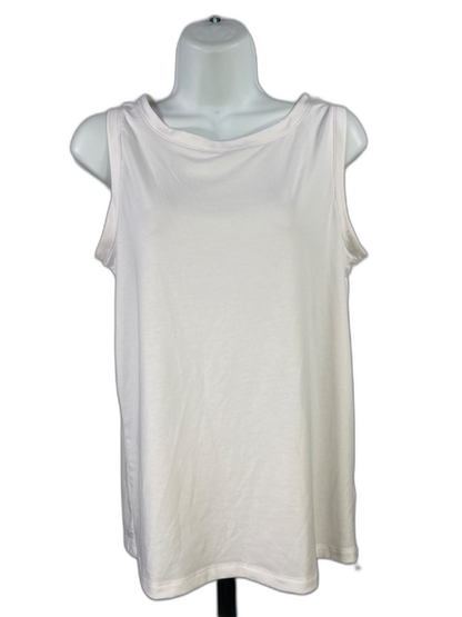 Columbia Women's White Pleated Back Loose Fit Sleeveless Tank Top - XS