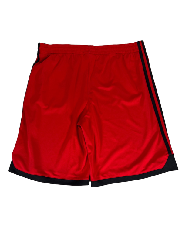 Adidas Men's Red/Black Striped Stretch Waist Athletic Basketball Shorts - XL image 2