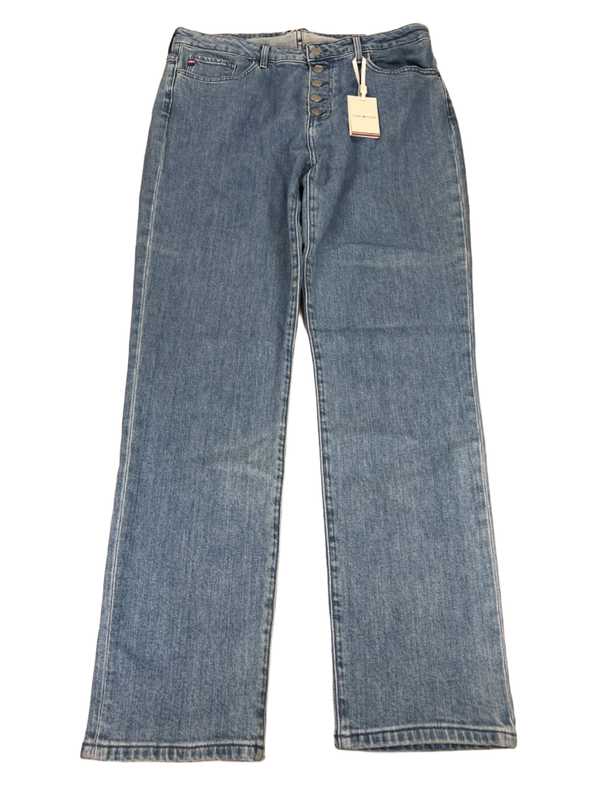 Tommy Hilfiger Men's Cigarette Riverpoint High Rise Button Fly Jeans - 33x32