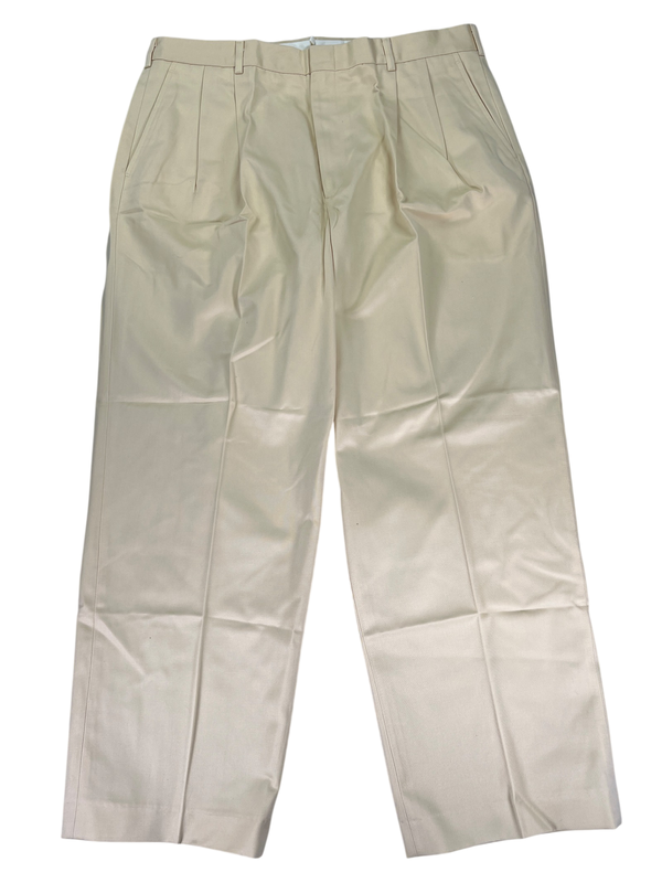Lands End Men's Yellow Tailored Twill Dress Pants - 38x29