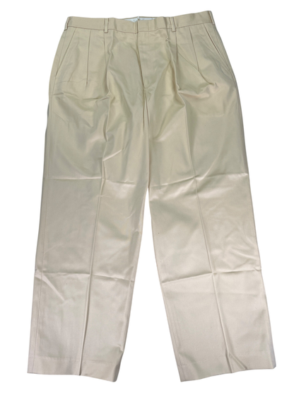Lands End Men's Yellow Tailored Twill Dress Pants - 38x29