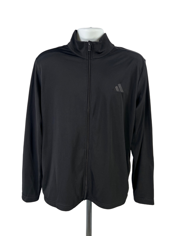 Adidas Men's Black Dayready Long Sleeve Athletic Track Jacket - L