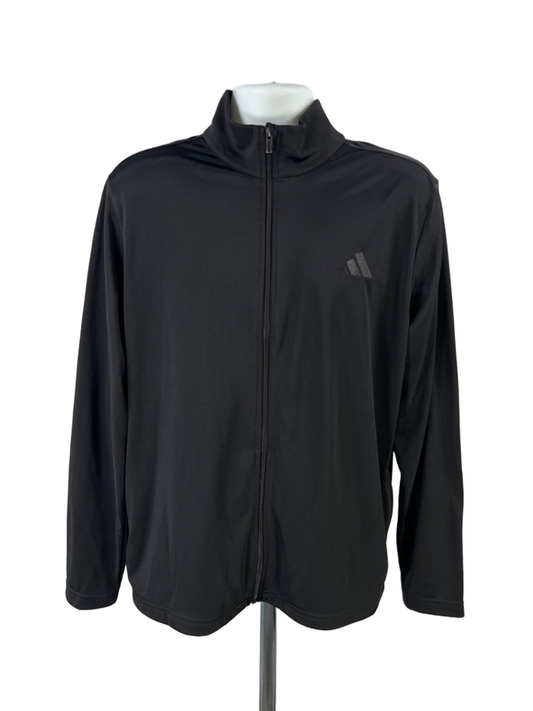Adidas Men's Black Dayready Long Sleeve Athletic Track Jacket - L
