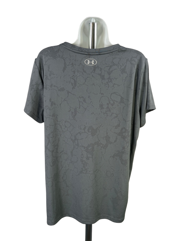Under Armour Women's Gray Tech Marble Jacquard Short Sleeve Athletic Shirt - XL image 2