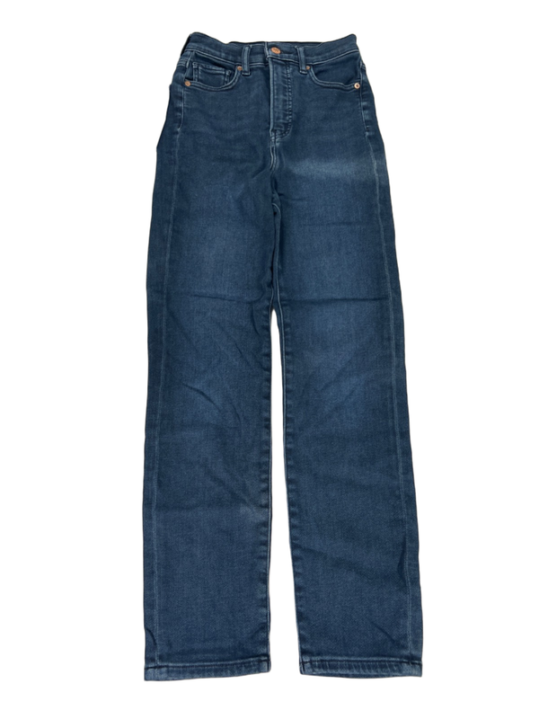 Express Women's Dark Wash Super High Rise Slim Ankle Denim Jeans - 00