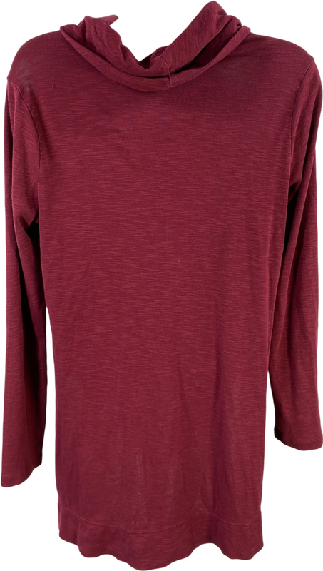 J.Jill Women’s Red/Burgundy Long Sleeve Cowl Neck Tunic Shirt - S image 2