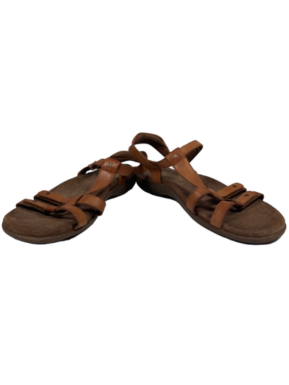 Taos Women's Brown Leather Trophy 2 Strappy Sandals - 9 image 6