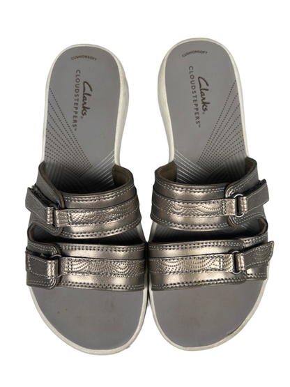 Clarks Cloudsteppers Women's Pewter/Gray Double Strap Sandals - 7 image 3