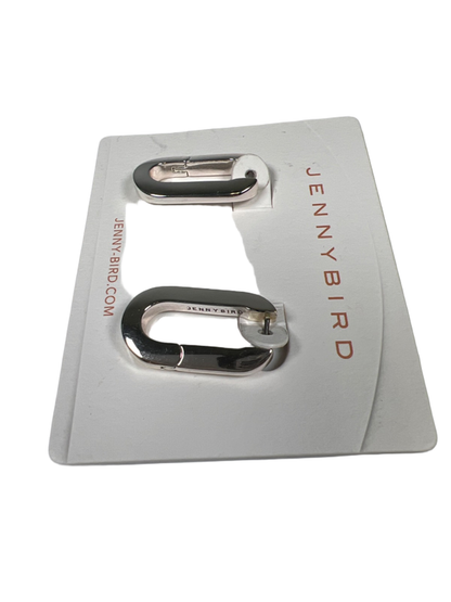 Jenny Bird Women's Silver Mega U-Link Thick Hoop Earrings image 4
